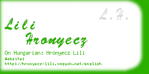 lili hronyecz business card